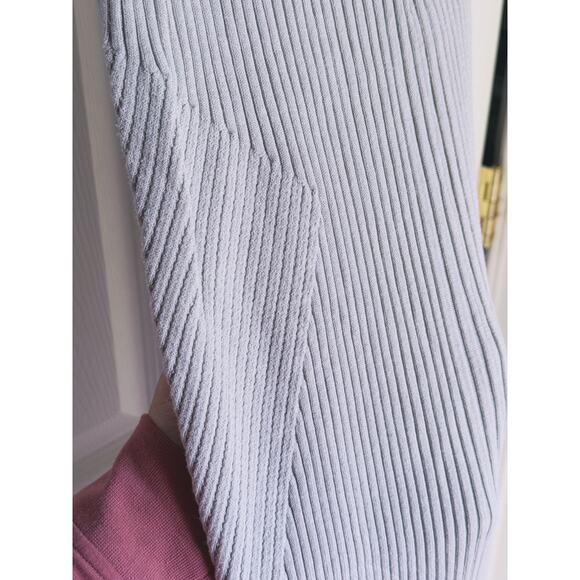 En Saison Palma Ribbed Knit Sleeveless Midi Dress Beige Medium Quiet Luxury Fall - Picture 7 of 9